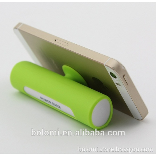 2016 hot selling ultr thin power bank 2600mah for smart phone,with Silicone sucker and phone stand portable phone charger